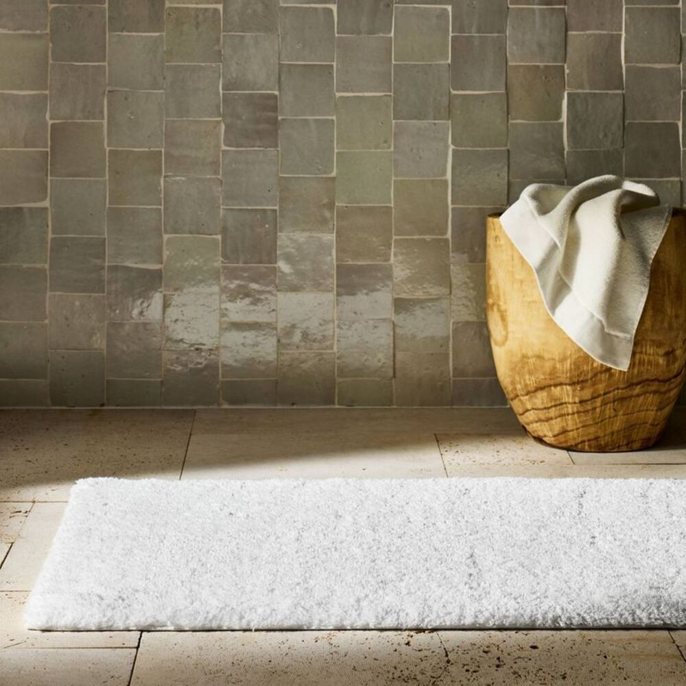 24"x40" Modal Plush Bath Rug White - Casaluna